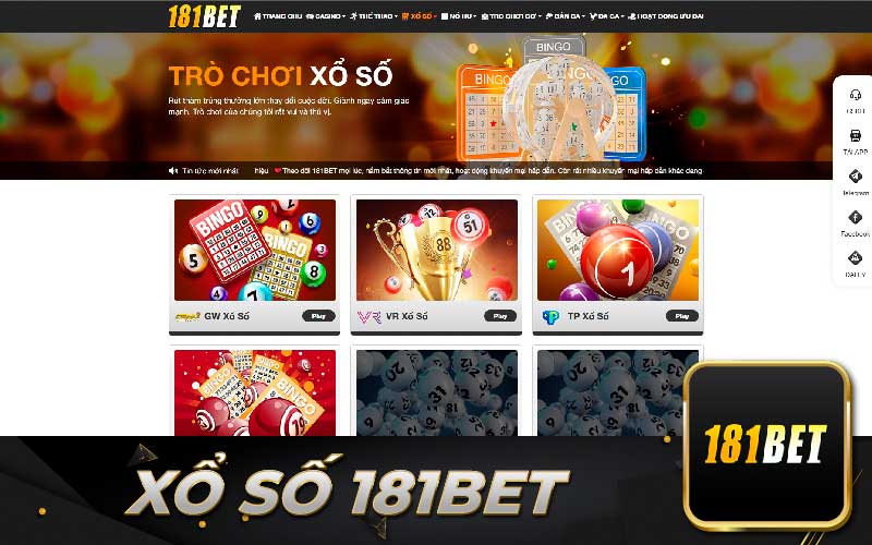 Xổ số 181Bet